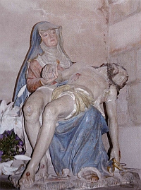 La Piéta modelée par le frère Croulière pour la chapelle de Montvinard, 1653.