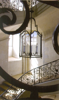 Abbaye Saint-Vincent du Mans, escalier d'honneur XVIII<sup class="typo_exposants">e</sup> siècle (Photo : CEMJIKA)